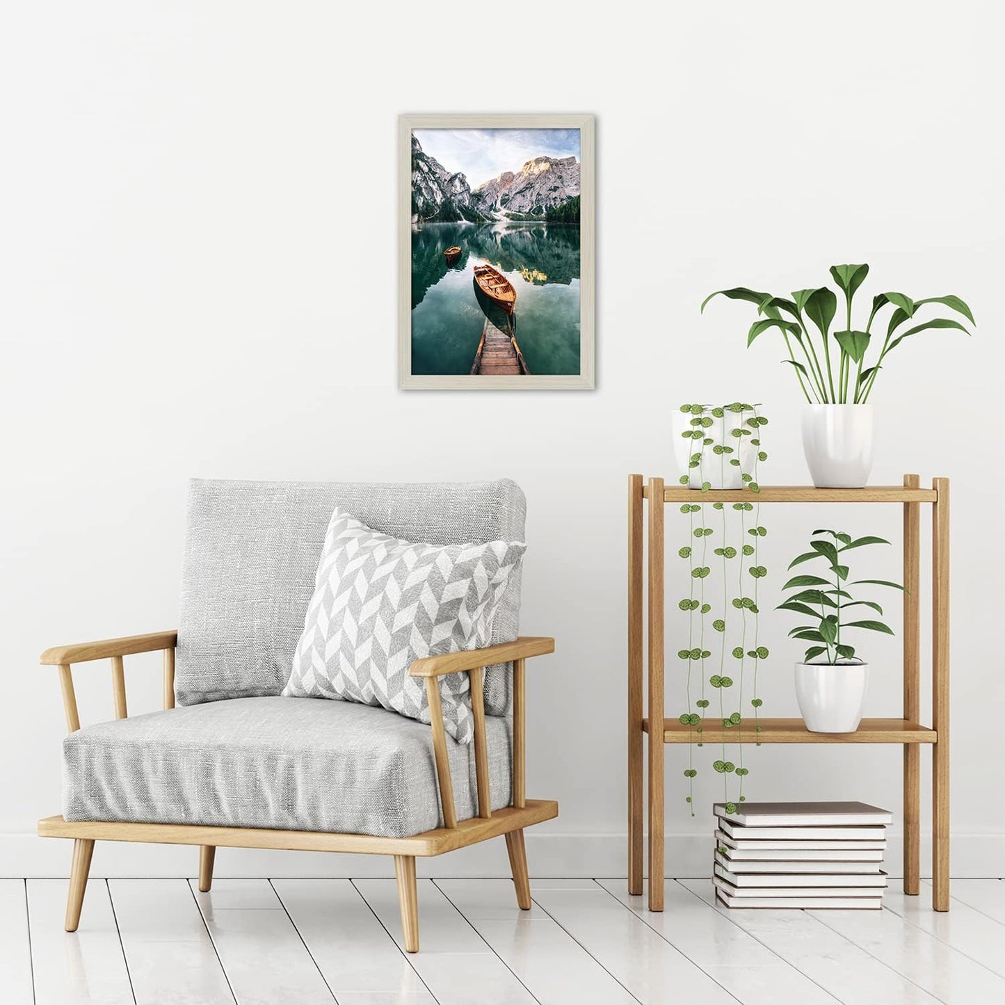 Americanflat 12x18 Poster Frame with Shatter-Resistant Glass - Signature Collection - Gallery-Style Frames Made of Engineered Wood - Photo Frame for Wall Display - Black - Colors B
