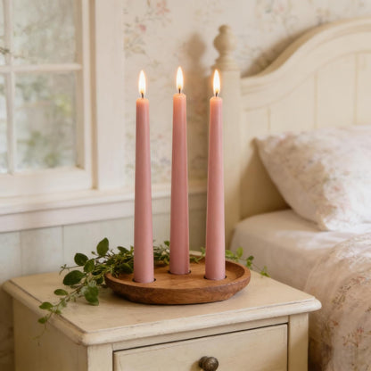 12-Pack Olive Green Taper Candles, 10 Inch Unscented Dripless Candlesticks, Long-Lasting Burn Time of 7-8 Hours, Perfect for Christmas Home Décor Spring and St. Patrick's Day