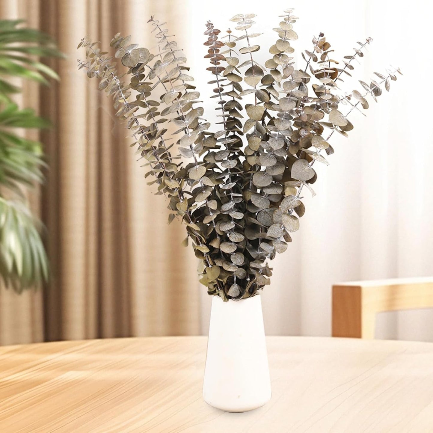 Tavkite 16 Pcs Dried Eucalyptus Stems, 17'' Natural Fresh Eucalyptus Leaves Branches Hanging for Shower, Preserved Real Plant Live Greenery for Home SPA Wall Bathroom Wedding Party Vase Decor