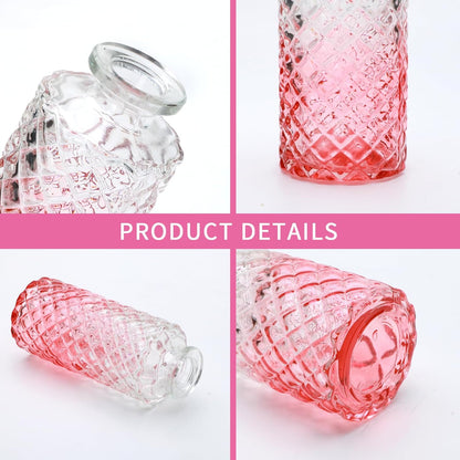 Glass Bud Vase Set of 32 pcs,Bud Vases in Bulk,Small Vases for Centerpieces, Mini Flower Vase Bulk for Rustic Wedding Home Table Decorations
