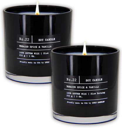 Lulu Candles | Jasmine, Oud & Sandalwood | Luxury Scented Soy Jar Candle | Hand Poured in The USA | Highly Scented & Long Lasting (9 Oz.)