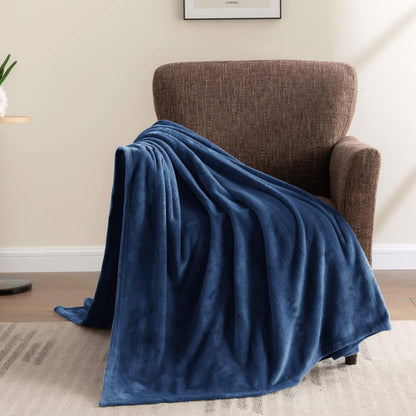 BEDELITE Fleece Blanket Black Throw Blankets for Couch & Bed, Luxury Plush Cozy Fuzzy Blanket 50x60 inches, Super Soft Warm Lightweight Throw Blanket for Travel Camping - Colors A