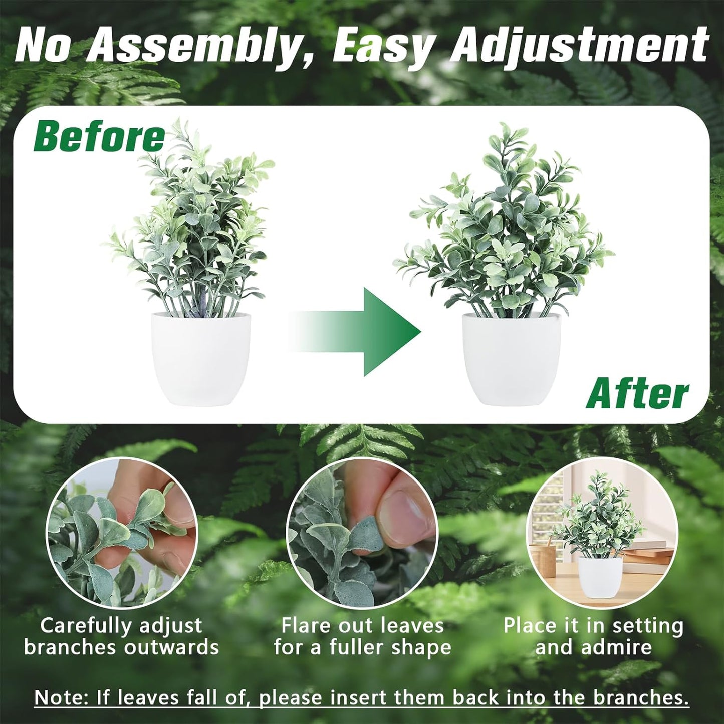4pcs Fake Small Plants, Artificial Greenery Potted Plant for Home Office Decor, Small Faux Gray Grass Eucalyptus for Bathroom Plants Decoration, Mini Plant Potted Table Shelf Decoration