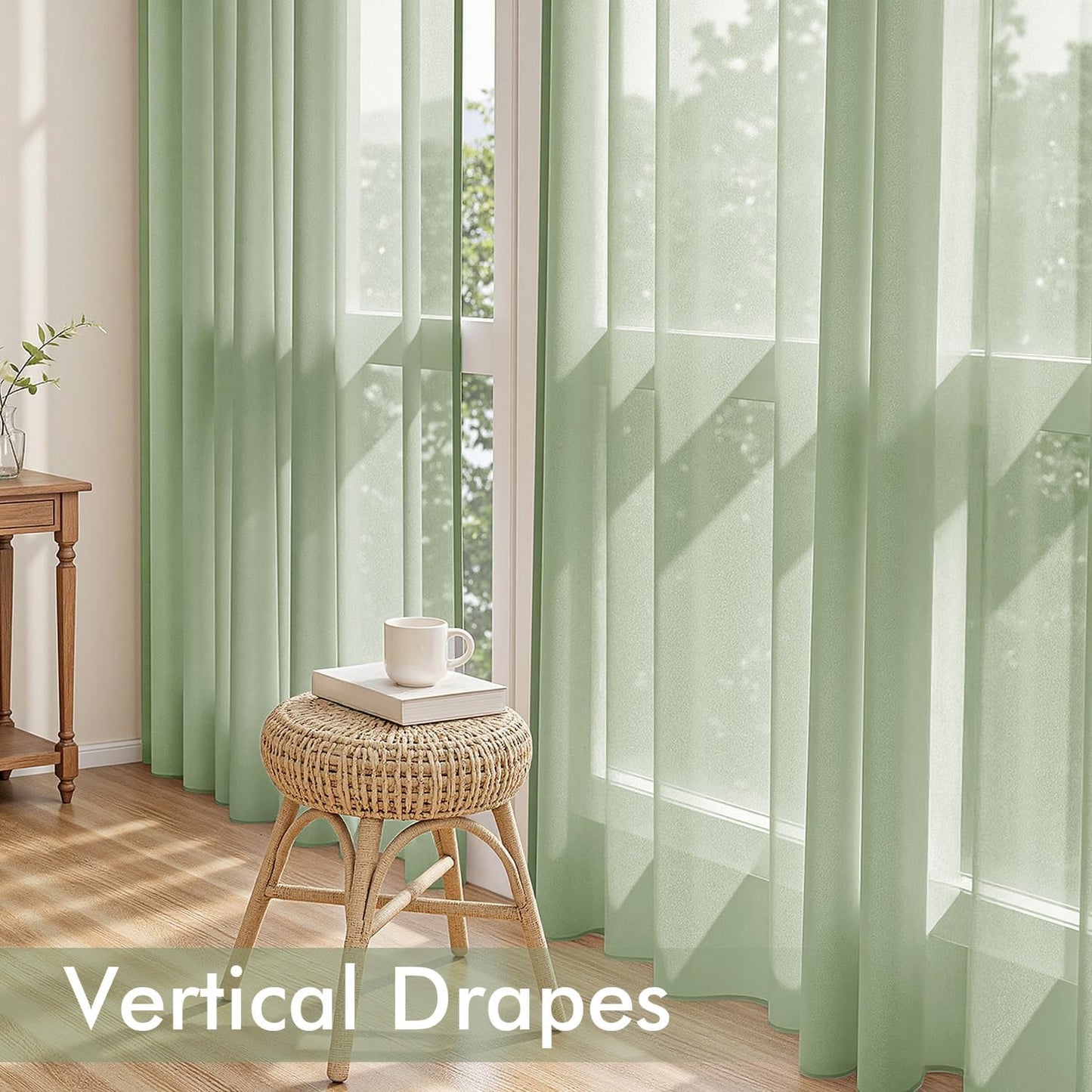 MIULEE White Sheer Curtains 84 Inches Long, 4 Panels Set, Light Filtering Rod Pocket Voile Drapes for Living Room and Bedroom, Airy Soft Fabric Window Treatments, 42 x 84 Inches
