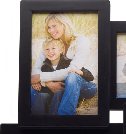 MELANNCO Collage Picture Frame for Wall, Holds 12 Photos - Six 4x6 and Six 6x4 Images, 18x23 Inch Black Plastic Frame, Hang Horizontal or Vertical, Gallery Wall Decor