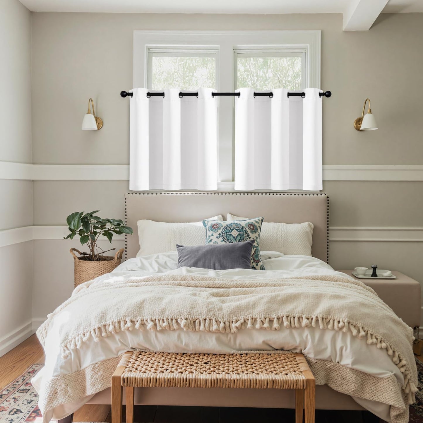 MIULEE Blackout Curtains for Bedroom Living Room 2 Panels, Thermal Insulated Room Darkening Drapes Grommet Noise Reducing Light Blocking Window Treatments 63 Inches Long 40x63 Inch Black - Colors A