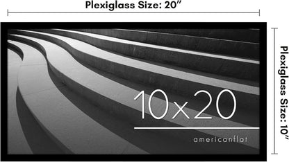 Americanflat 24x36 Poster Frame with Polished Plexiglass - Streamline Collection - Thin Border Picture Frame for Wall Display - Hanging Hardware Included - Black - Colors A
