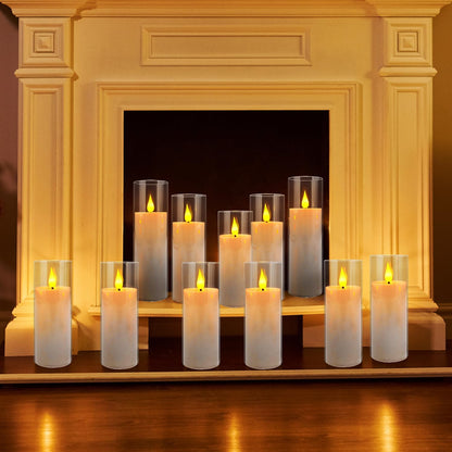 48- Pack of 3 Sizes of LED Flameless Candles.This Candle is Suitable for café, Fancy Restaurant, Bookstore and Other Scenes to Create a Relaxing and Romantic Atmosphere.