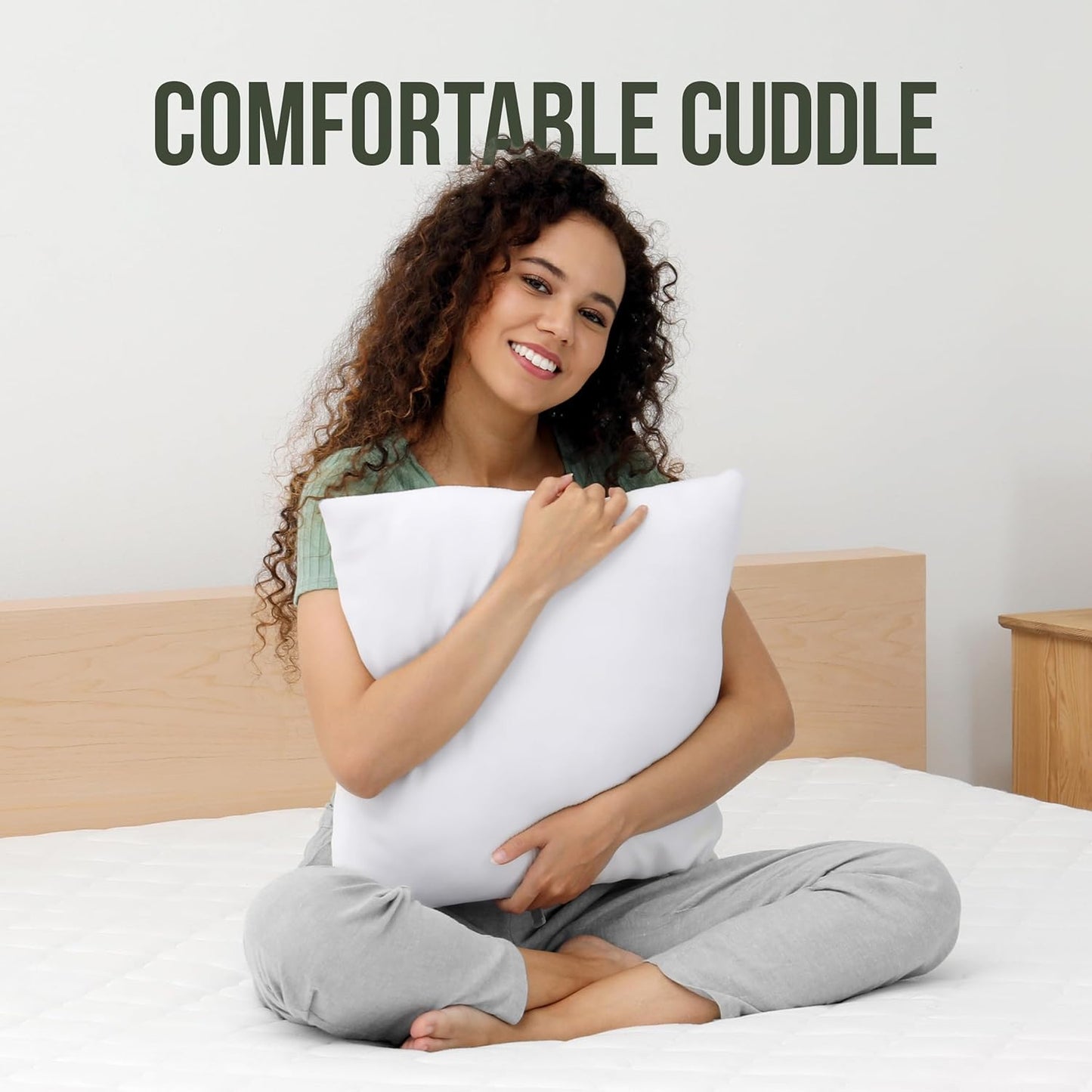 Utopia Bedding Throw Pillows (Set of 4, White) – 18 x 18 Inches Down Alternative Pillows for Bed, Sofa, and Couch - Fluffy Decorative Stuffer Pillow for Indoors & Outdoors
