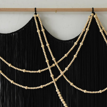 Flber Macrame Wall Hanging Macrame Wall Decor Large-Scale Tie-Dye Tapestry Living Home Room Wall Decor 57" Wx 35" L