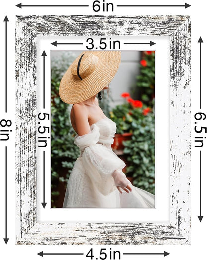 Vittanly 8x10 Picture Frames Set of 9, Shatter Resistant Plexiglass, Display 5x7 Pictures with Mat or 8x10 without Mat, Photo Frames for Wall or Tabletop, Engineered Wood, Black - Colors A