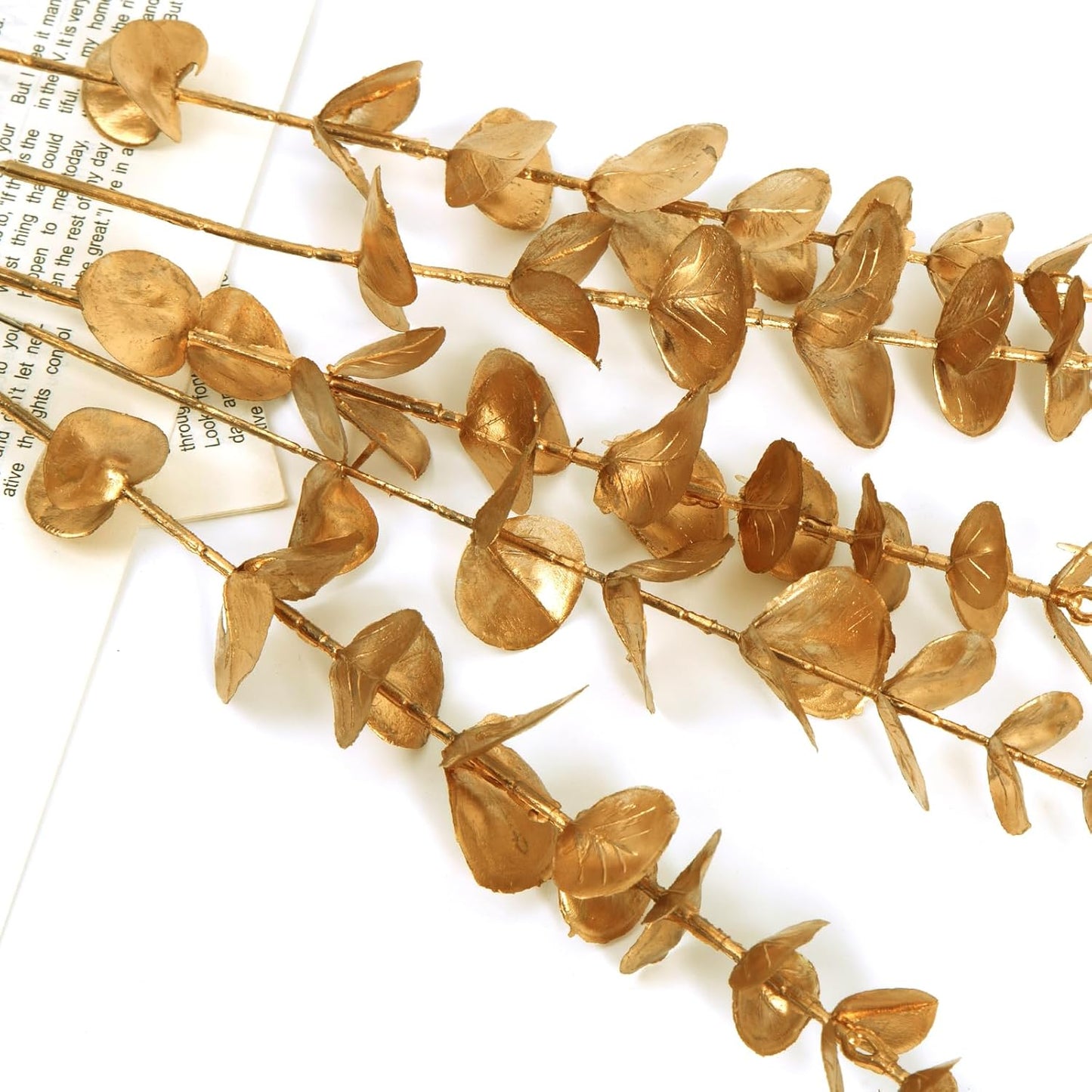 18pcs Eucalyptus Stems Greenery Stems Fake Leaves Artificial Flowers Bouquet Faux Branches Centerpiece Flores Plants for Home Party Decor Wedding Decoration