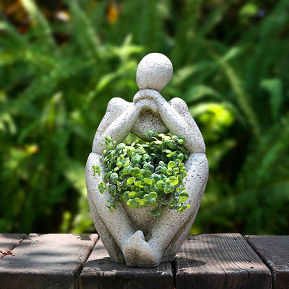 Large Planters for Outdoor Indoor Plants Head Face Planter Pot Unique Succulent Planters Flower Vase with Drainage Hole New Life