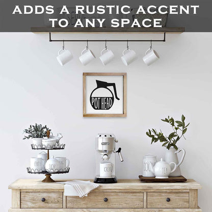 Coffee Bar Sign Decor 8x17 Inch, Coffee Sign Decor, Wooden Kitchen Wall Art