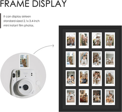 DUENPY 14x26 Collage Picture Frame 4x6 Collage Picture Frame Displays Twelve 4x6 inch Photos Available Horizontal Wall Mounting Display and Vertical Black - Colors B