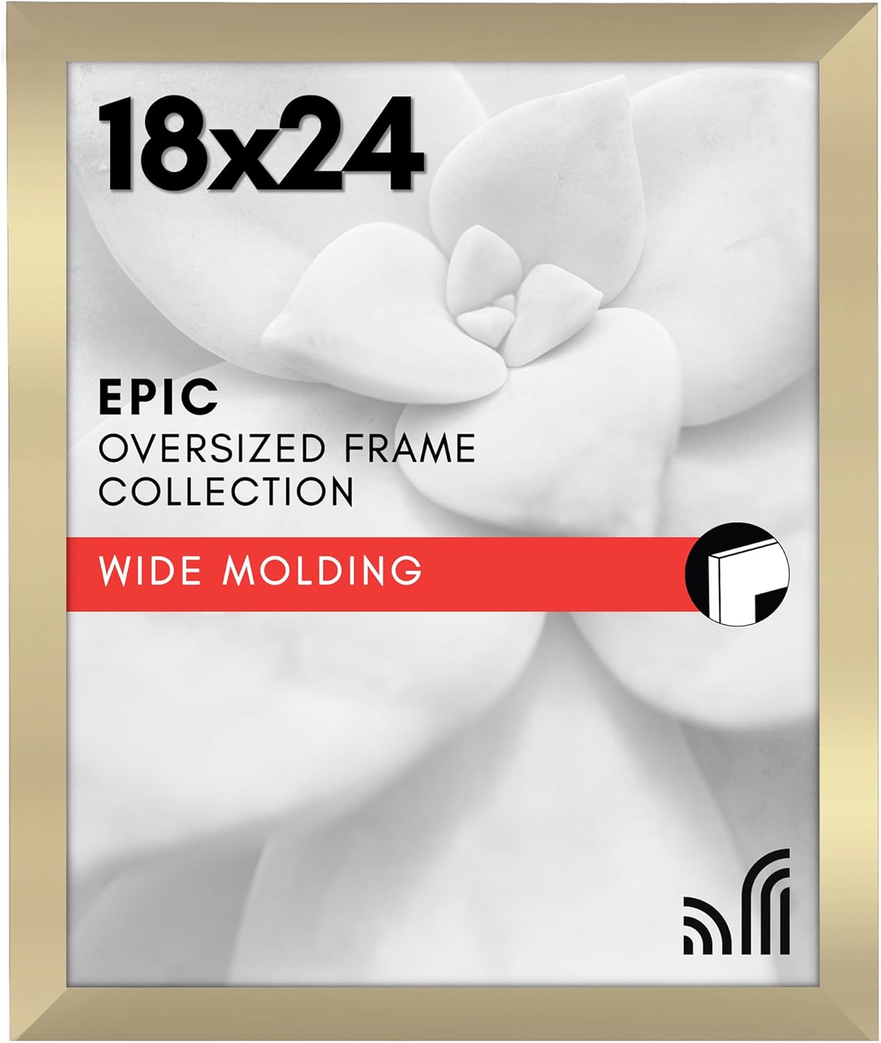 Americanflat 16x20 Picture Frame with Polished Plexiglass - Black Picture Frame - Wide Photo Frames Made of Engineered Wood for Vertical or Horizontal Wall Display - Epic Collection - Black - Colors B