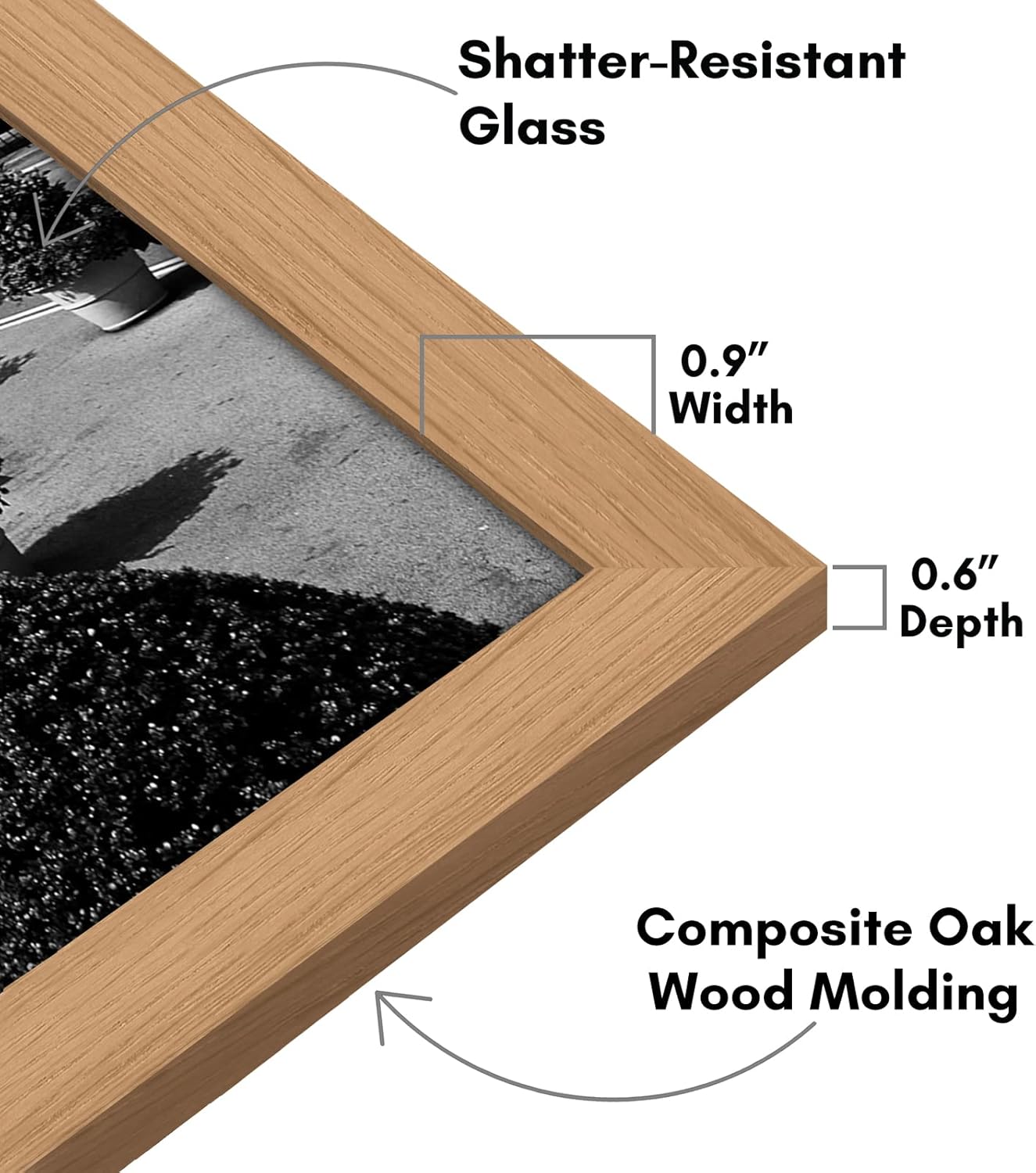 Americanflat 12x18 Poster Frame with Shatter-Resistant Glass - Signature Collection - Gallery-Style Frames Made of Engineered Wood - Photo Frame for Wall Display - Black - Colors C