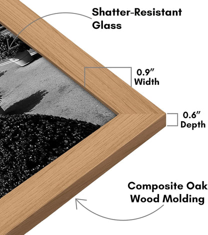 Americanflat 12x18 Poster Frame with Shatter-Resistant Glass - Signature Collection - Gallery-Style Frames Made of Engineered Wood - Photo Frame for Wall Display - Black - Colors C