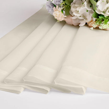Chyhomenyc Sheer White Valances for Windows 2 Pack, Small Window Curtains for Living Room Bathroom Cafe Laundry Basement, Modern Top Dual Rod Pocket Voile Curtain, 42W x 14L inches, White - Colors A