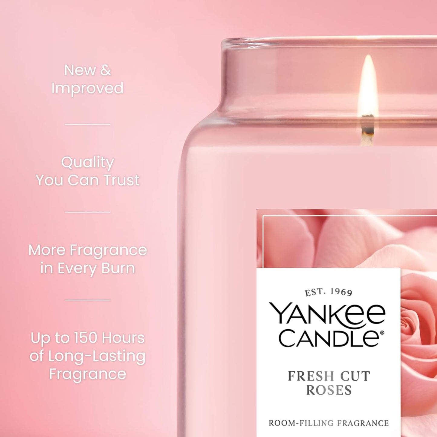 Yankee Candle Lilac Blossoms Scented Candle, 22oz Large Jar with up to 150 Hour Burn Time, Giftable, Birthdays
