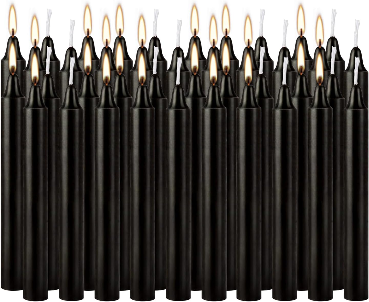 30-Pack 10-Color Taper Candles - 10 Inch Dripless & 10-Hour Burn｜Wedding/Birthday/Home Decor with Premium Wax