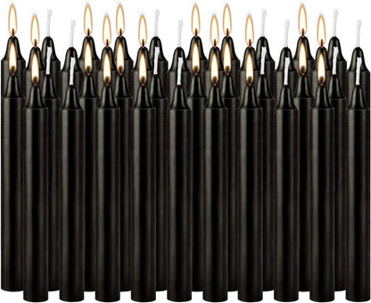30-Pack 10-Color Taper Candles - 10 Inch Dripless & 10-Hour Burn｜Wedding/Birthday/Home Decor with Premium Wax