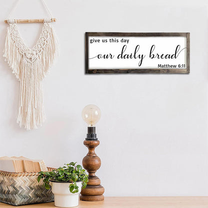 Dazingart Farmhouse Kitchen Wall Decor,Meals and Memories Are Made Here Sign, Rustic Wood Kitchen Signs Dinning Room Wall Decor (Meal)