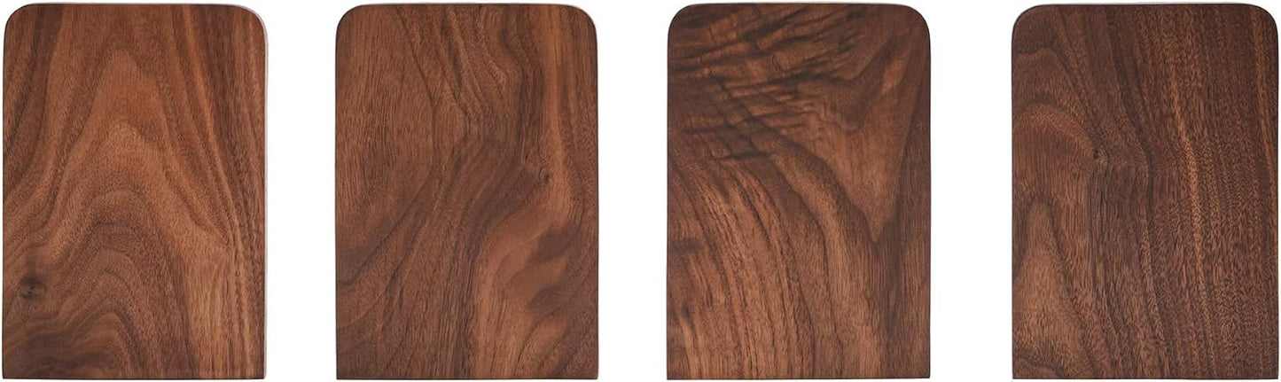 Pandapark Wood,Non-Skid Bookend for Shelves,Heavy Duty,Book Stand for CDs,1 Pair