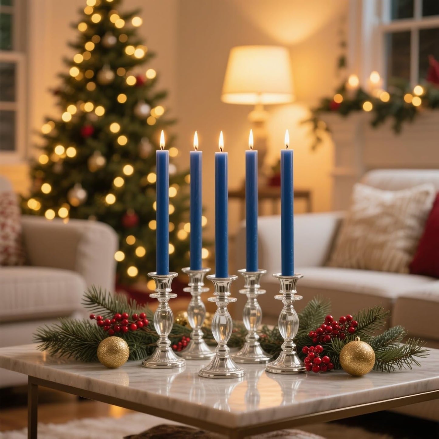 12-Pack Olive Green Taper Candles, 10 Inch Unscented Dripless Candlesticks, Long-Lasting Burn Time of 7-8 Hours, Perfect for Christmas Home Décor Spring and St. Patrick's Day