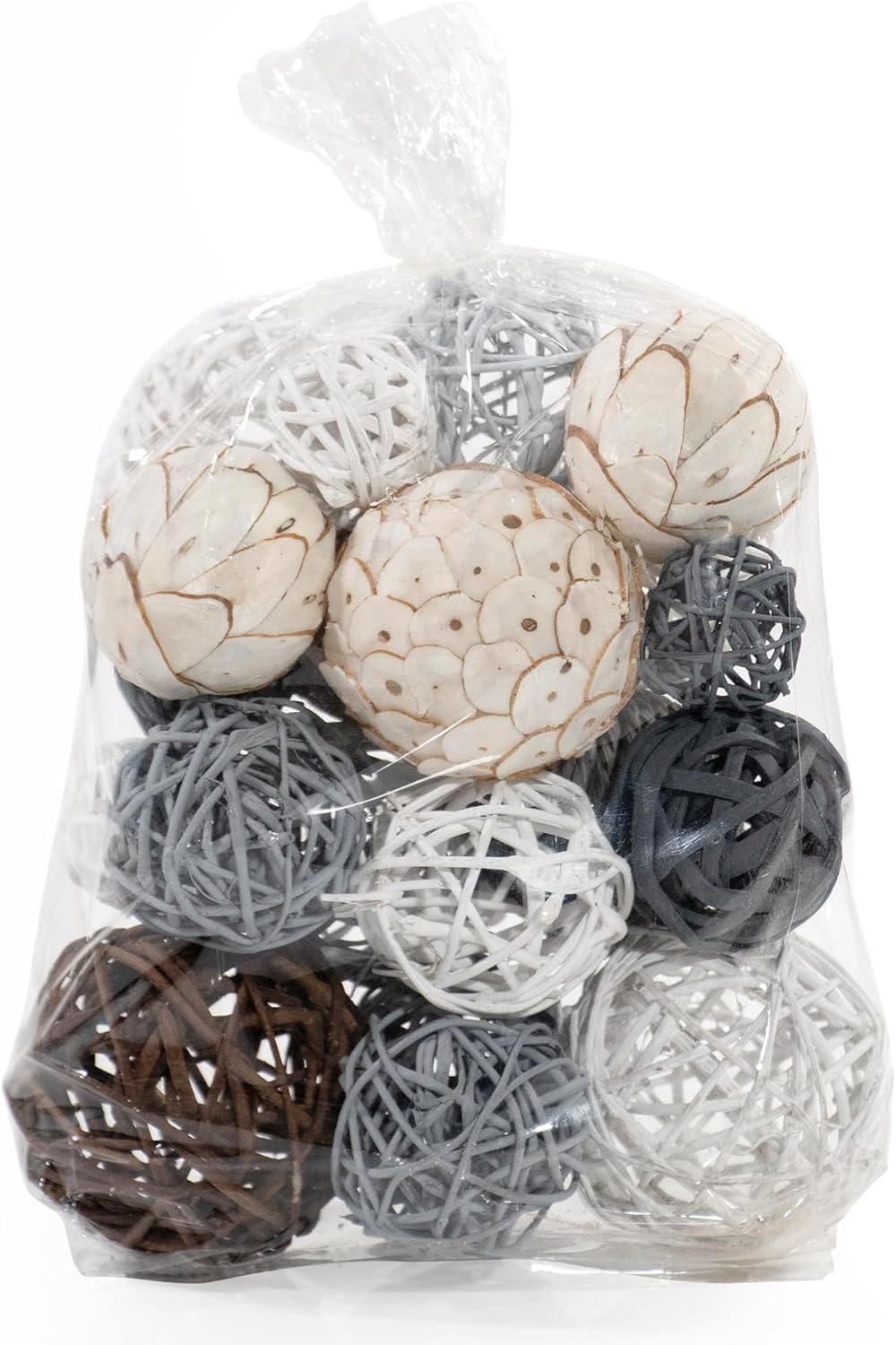 ANDALUCA Black & White Decorative Balls Bowl Filler Bag with Orbs, Balls (Black)