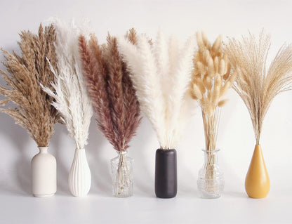 40" inch 10 Stems Pampas Grass Decor Tall, Pampas Grass Bouquet, Natural Dried Flowers for Wedding, Natural Home Decor, Wall Grass, Glam Decor