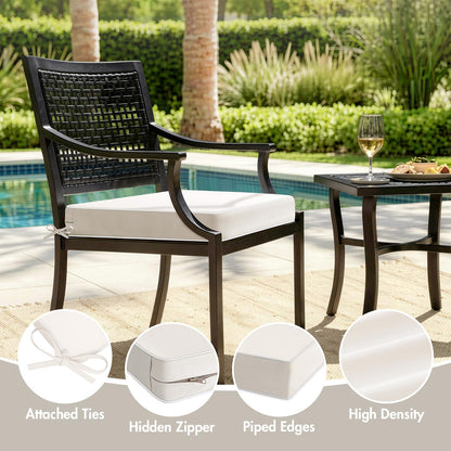 MIULEE Beige Outdoor Bench Cushion Set of 1, 48x18x3 Inch Waterproof Patio Seat Cushions for Swing and Outdoor Furniture Couch Sofa, 3 Year Color Fastness High Density Foam with Adjustable Ties