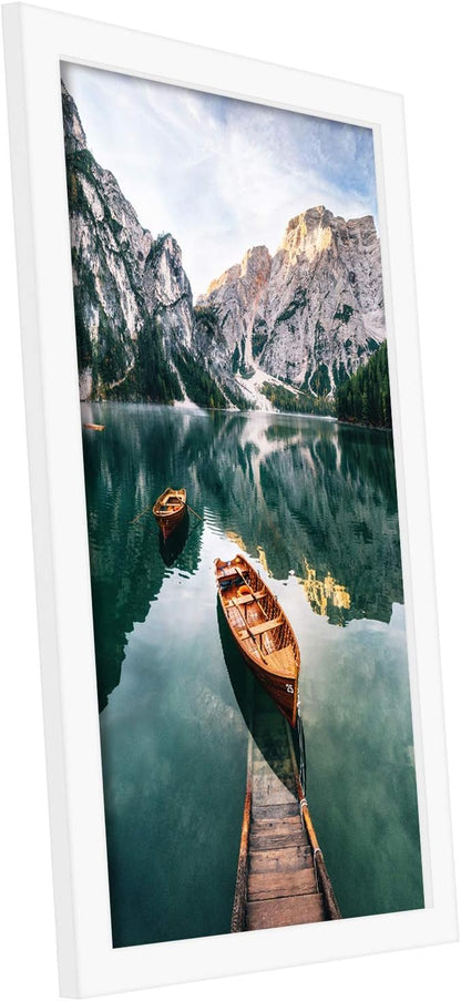 Americanflat 12x18 Poster Frame with Shatter-Resistant Glass - Signature Collection - Gallery-Style Frames Made of Engineered Wood - Photo Frame for Wall Display - Black - Colors B