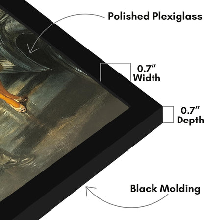 Americanflat 24x36 Poster Frame with Polished Plexiglass - Streamline Collection - Thin Border Picture Frame for Wall Display - Hanging Hardware Included - Black - Colors D