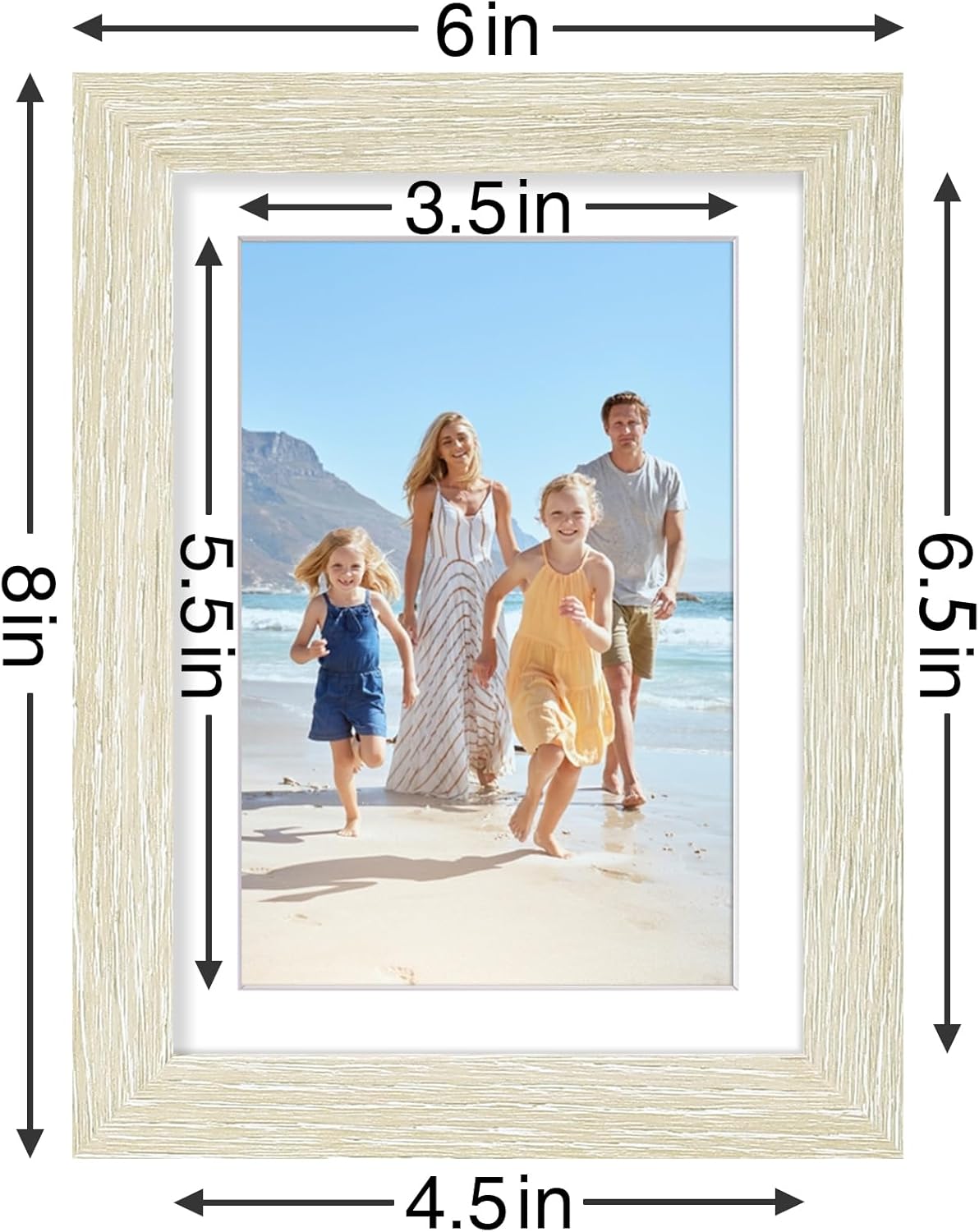Vittanly 8x10 Picture Frames Set of 9, Shatter Resistant Plexiglass, Display 5x7 Pictures with Mat or 8x10 without Mat, Photo Frames for Wall or Tabletop, Engineered Wood, Black - Colors A