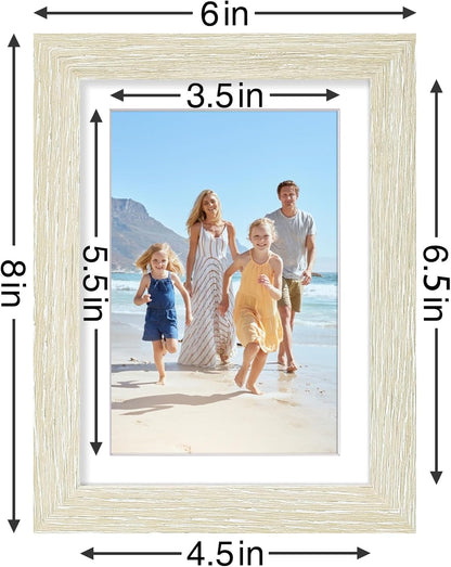 Vittanly 8x10 Picture Frames Set of 9, Shatter Resistant Plexiglass, Display 5x7 Pictures with Mat or 8x10 without Mat, Photo Frames for Wall or Tabletop, Engineered Wood, Black - Colors A