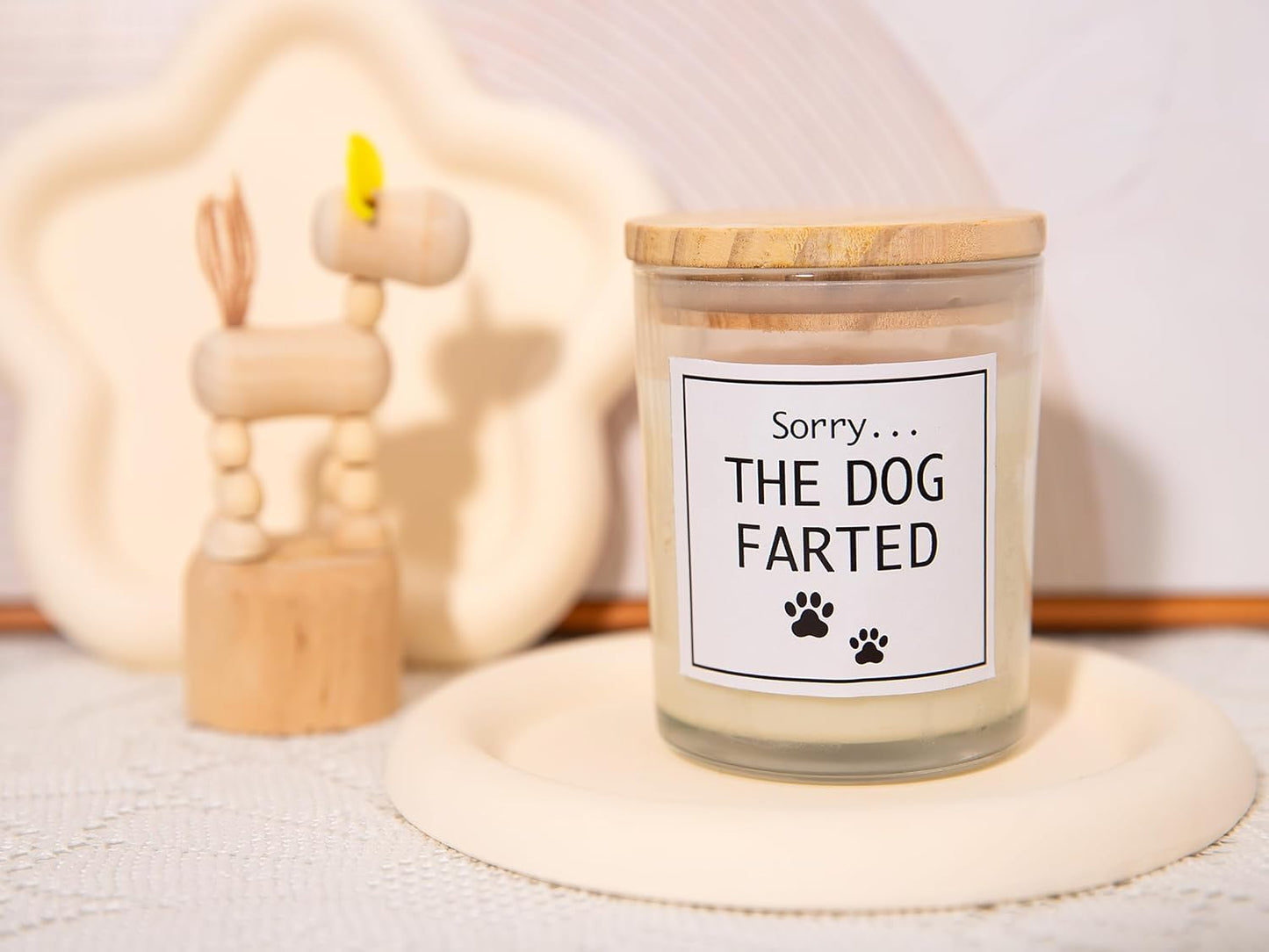 Pug Gifts & Decor, Dog Mom Gifts for Women, Dog Farts Candle, Pet Friendly Lavender Scented Candle