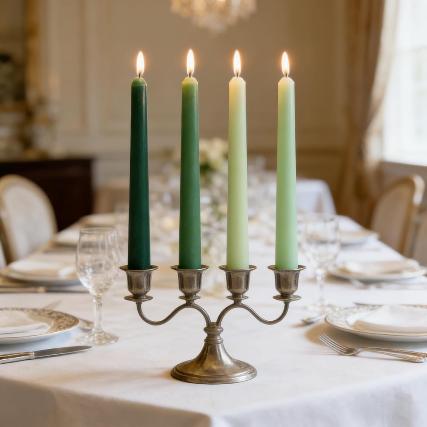 12-Pack Earth Tone Taper Candles, 10 Inch Unscented Dripless Candlesticks, Long-Lasting Burn Time of 7-8 Hours, Perfect for Fall Harvest Halloween Thanksgiving Dinners Parties and Home Décor