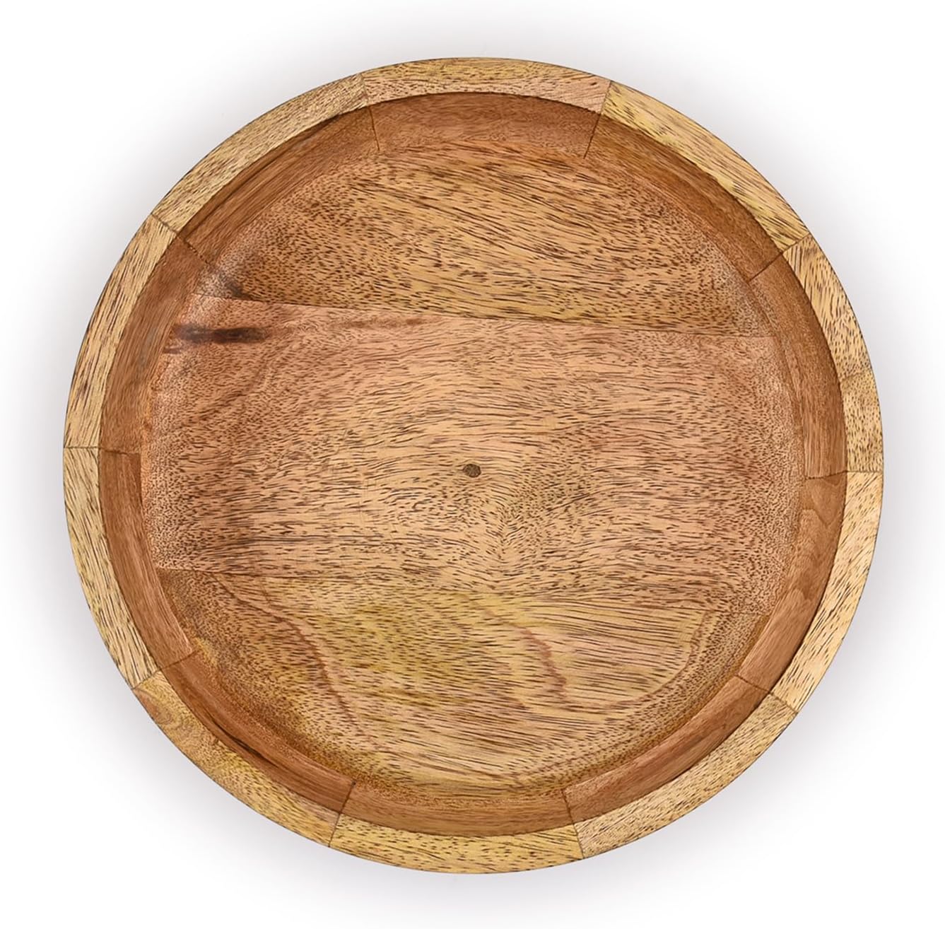 Decorative Bowls Mango Wood for Home Décor Unique Table Centerpieces, Wooden Home Decor Accents for Farmhouse Rustic Style (10" X 10" X 2.5")