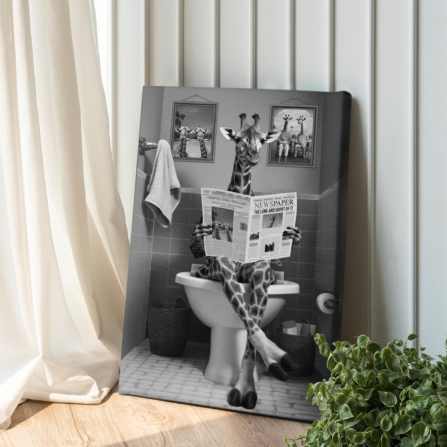 DIHSIEG 12x16 Canvas Wall Art funny bathroom wall art Print Poster Vintage Poster Frameless Floral Can be hung on the Wall Heal Your Heart poster Wall Art Canvas