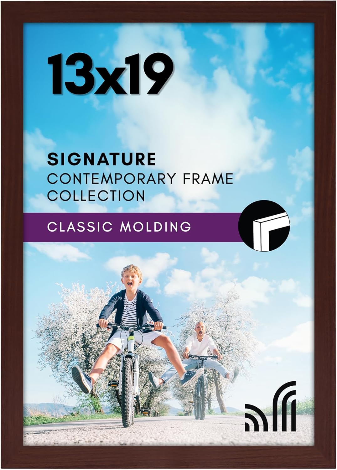Americanflat 12x18 Poster Frame with Shatter-Resistant Glass - Signature Collection - Gallery-Style Frames Made of Engineered Wood - Photo Frame for Wall Display - Black - Colors A