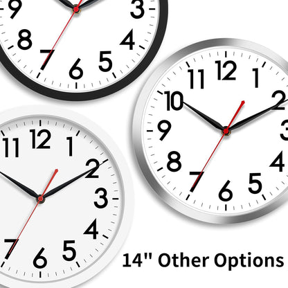 AKCISOT Wall Clock, Modern Small Wall Clocks Battery Operated 8 Inch, Silent Non-Ticking Analog Classic for Office, Home, Bathroom, Kitchen, Bedroom, School(Black)