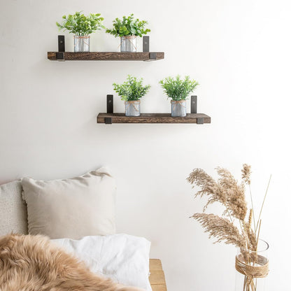 Mkono 4 Packs Small Fake Plants in Farmhouse Galvanized Pots Table Centerpiece Mini Potted Artificial Plants Faux Eucalyptus for Shelf Office Rustic Home Decor (White, Mini-6" H)