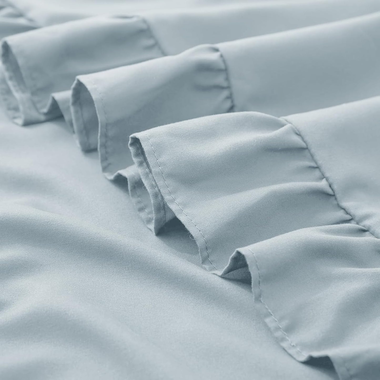 KKJIAF Ruffle Pillow Cases 26x26 Inches, White Square Ruffled Pillow Covers Set of 2, Microfiber Wrinkle Resistant Pillow Shams with Envelope Closure for Sofa Bed Living Room