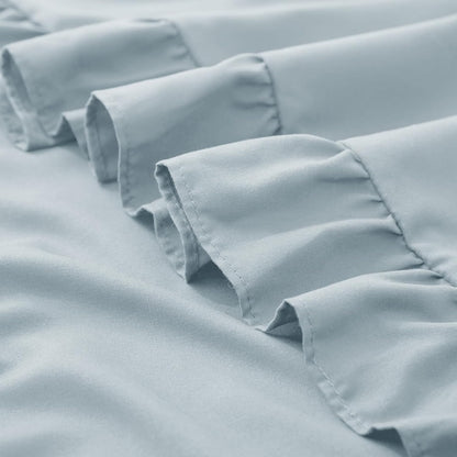 KKJIAF Ruffle Pillow Cases 26x26 Inches, White Square Ruffled Pillow Covers Set of 2, Microfiber Wrinkle Resistant Pillow Shams with Envelope Closure for Sofa Bed Living Room
