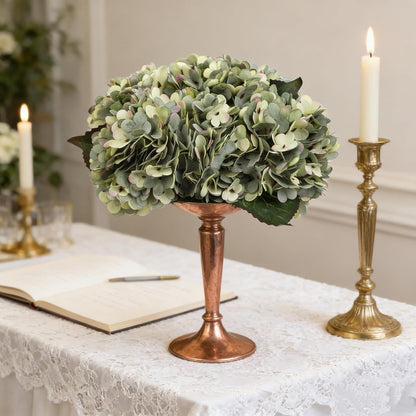 Kimura's Cabin 6pcs White Hydrangea Artificial Flowers Silk Fake Hydrangeas Faux Hydrangea Flowers with Stems for Wedding Bouquets Arrangement Home Table Centerpieces Baby Shower Party Decoration