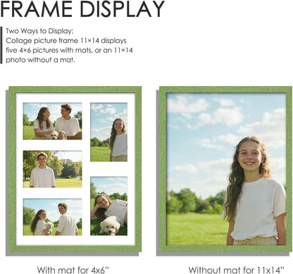 DUENPY 14x26 Collage Picture Frame 4x6 Collage Picture Frame Displays Twelve 4x6 inch Photos Available Horizontal Wall Mounting Display and Vertical Black - Colors A