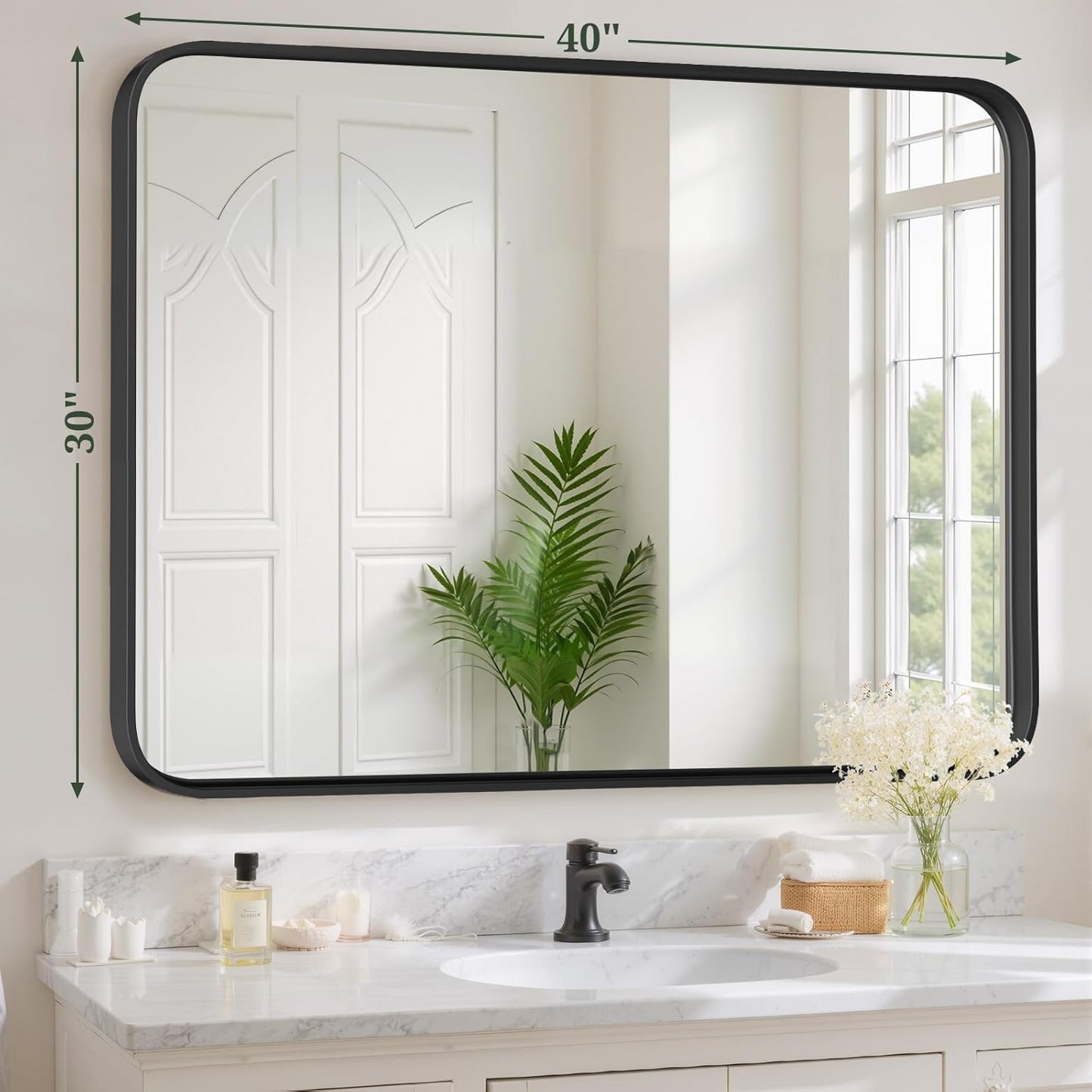 Round Wall Mirror 30 Inch Gold Vanity Mirror with Metal Frame, Modern Circle for Bathroom, Entryway, Bedroom, Living Room, Wall Mounted Decorative Mirrors