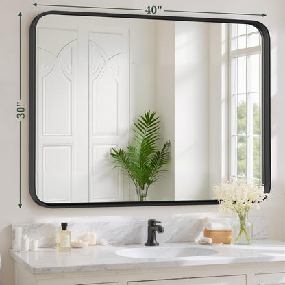 Round Wall Mirror 30 Inch Gold Vanity Mirror with Metal Frame, Modern Circle for Bathroom, Entryway, Bedroom, Living Room, Wall Mounted Decorative Mirrors