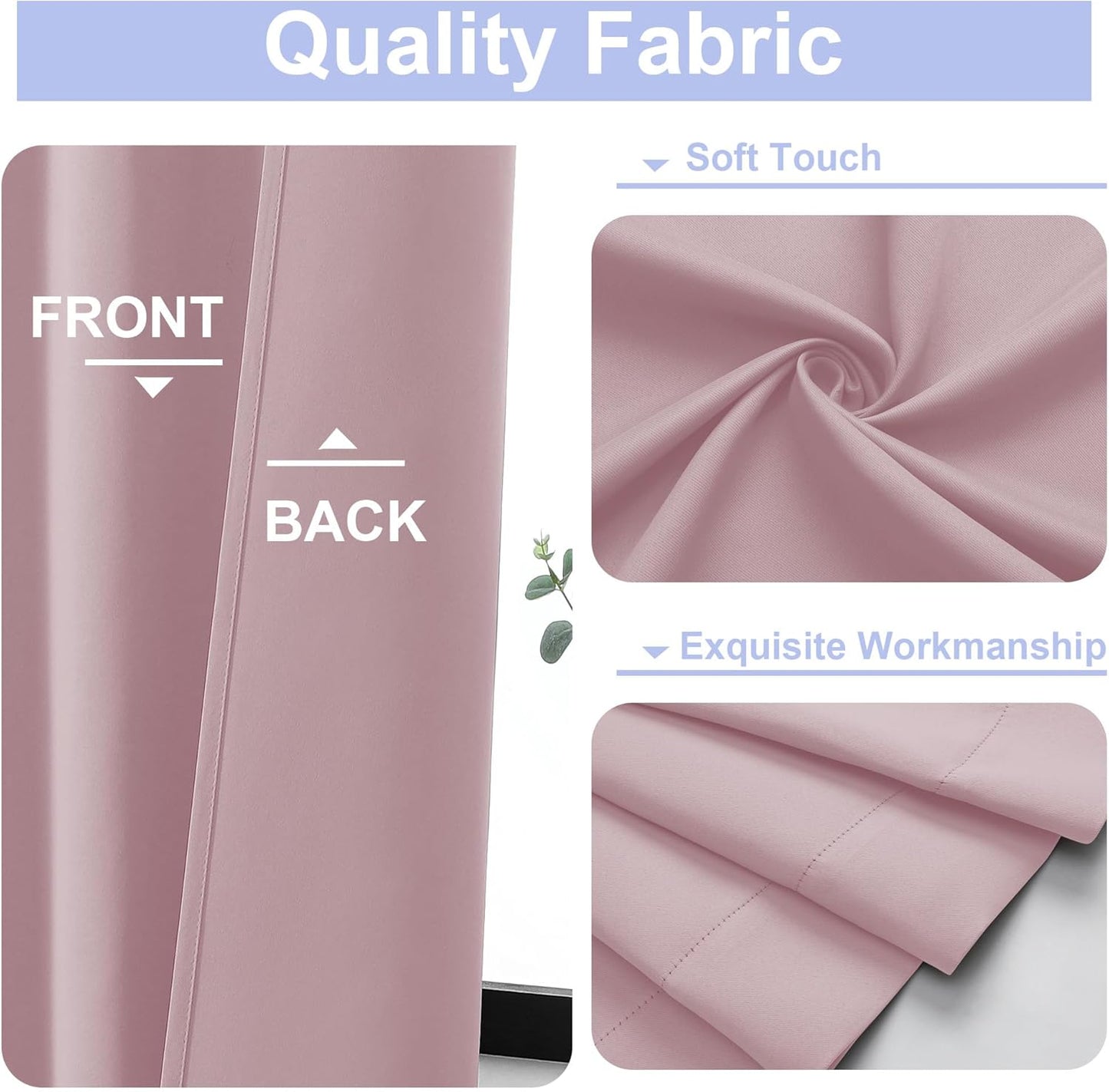 Simplebrand Ava Sage Green Blackout Curtains for Bedroom 63 Inch Length 2 Panels Set, Solid Thermal Insulated Energy Saving Rod Pocket Window Treatment Curtains Blackout Drapes, W40 x L63 Inch, Sage - Colors A